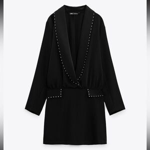 NWT Zara rhinestone blazer dress